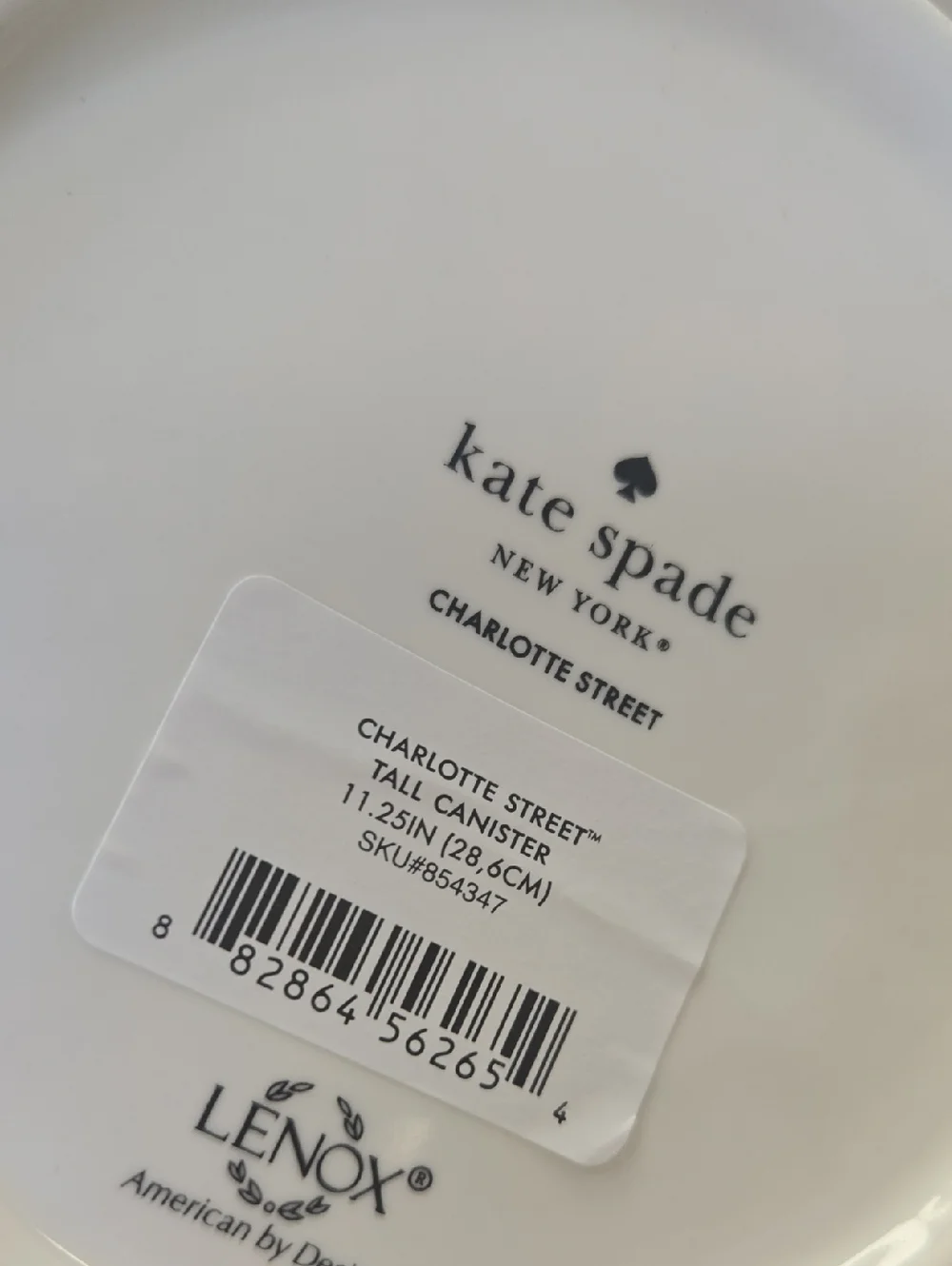 Kate Spade New York X Lenox Charlotte Street Blue Collection Tall Canister/Vase - Picture 2 of 5